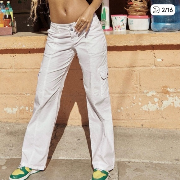 Garage Pants - Garage Cleo White Cargo Pants
